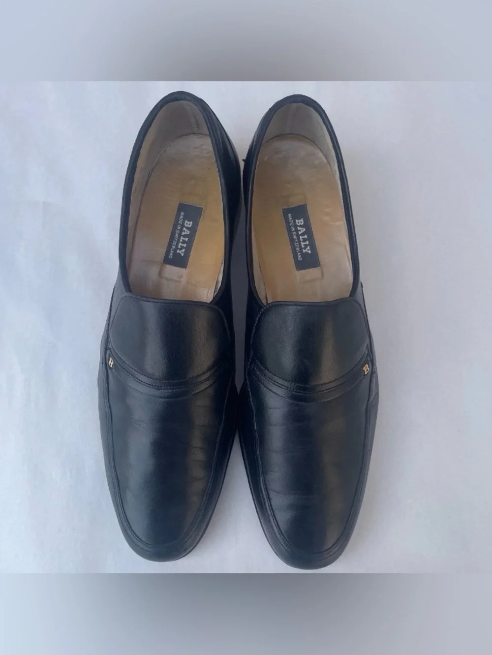 Bally of Switzerland Sligo Mens Sz US 9.5 D Black Leather Penny Moc Loafers VTG